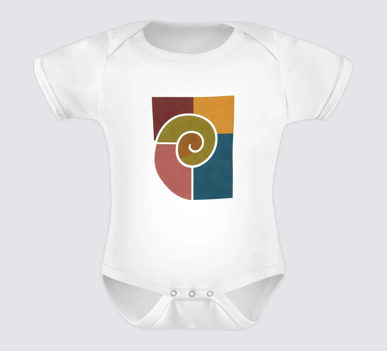 Forme geometriche di lumache body neonato maniche corte da HicksShop