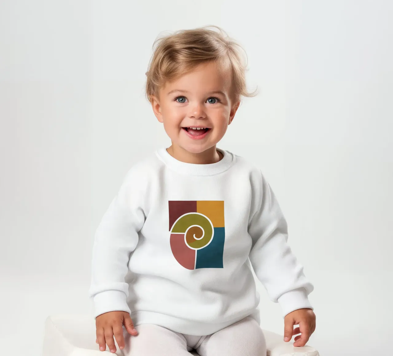 Geometric Snail Shapes baby sweatshirt by HicksShop