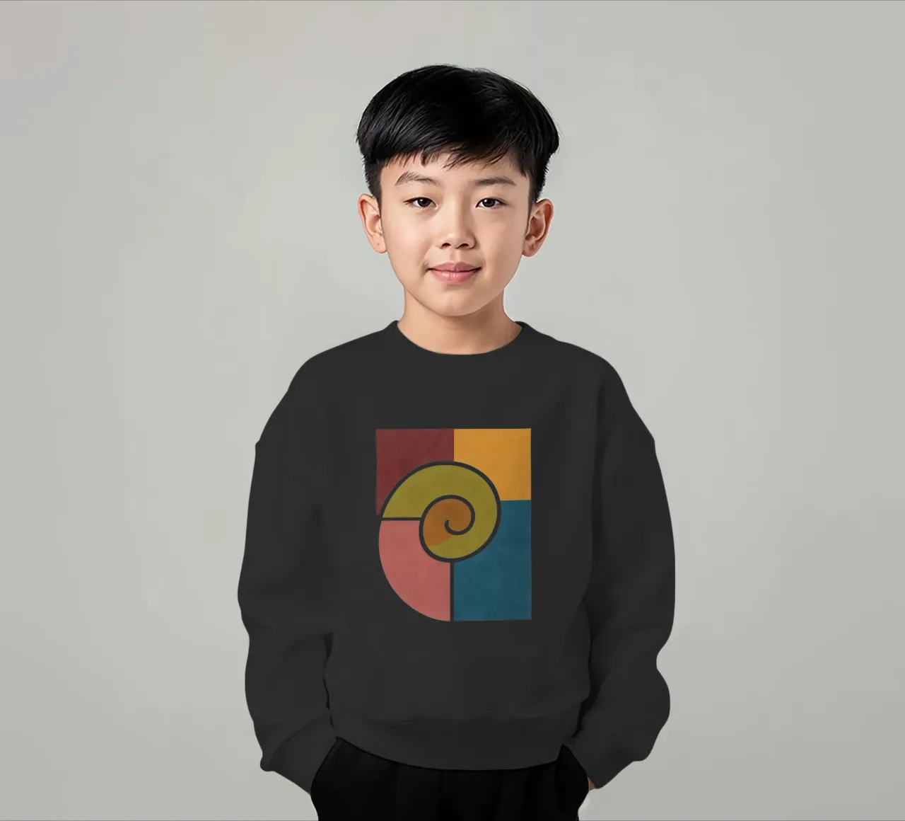 Forme geometriche di lumache felpa bambino da HicksShop