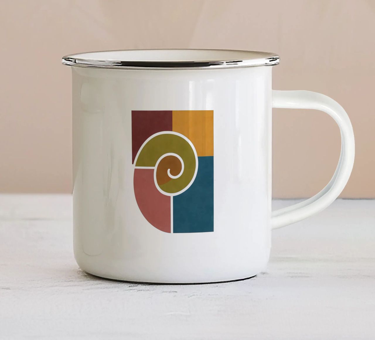 Forme geometriche di lumache tazza in smalto da HicksShop