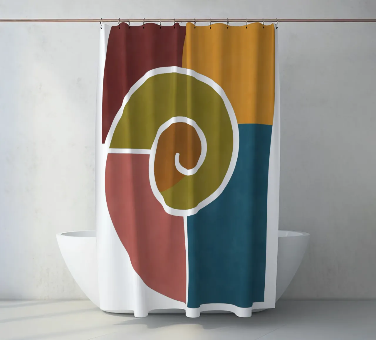 Forme geometriche di lumache tenda da doccia da HicksShop