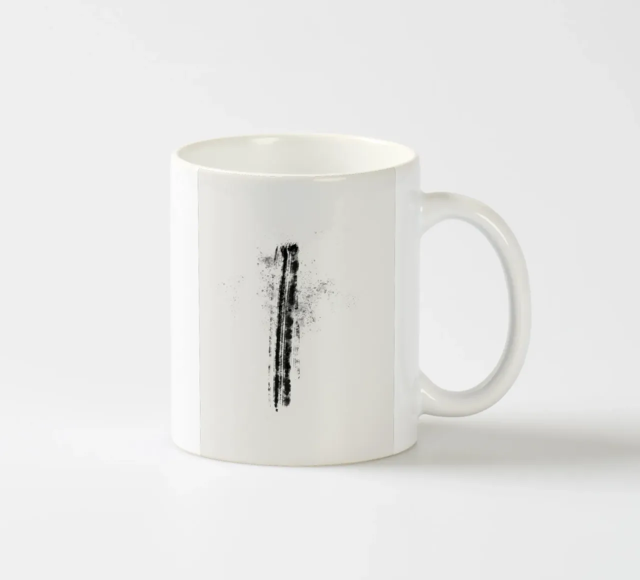 Abstract black line with paint splatters tazza in ceramica da Imaginative