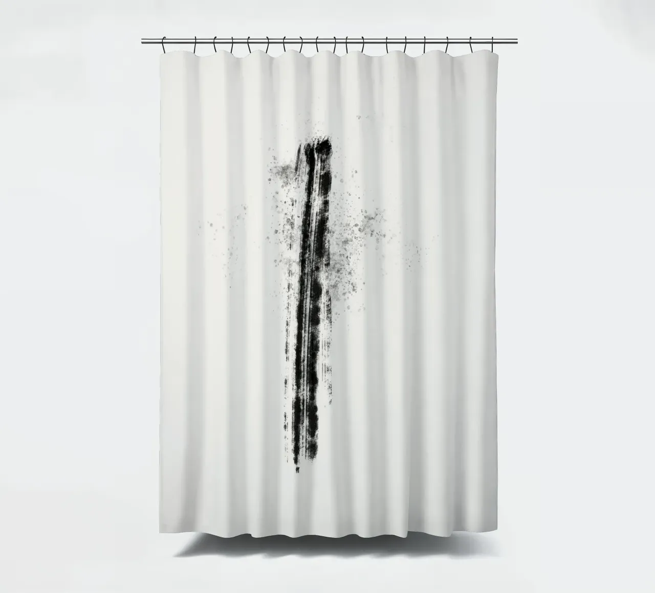 Abstract black line with paint splatters tenda da doccia da Imaginative