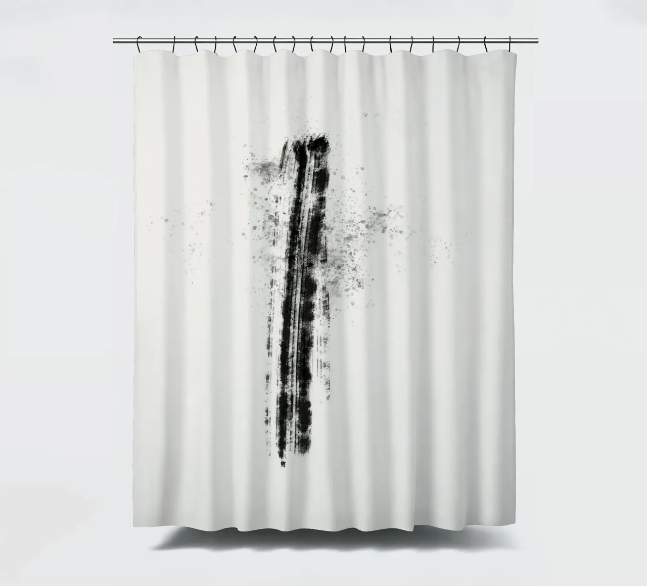 Abstract black line with paint splatters tenda da doccia da Imaginative