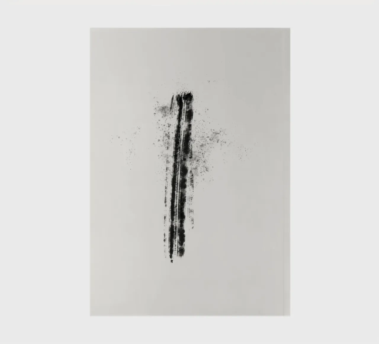 Abstract black line with paint splatters notebook by Imaginative