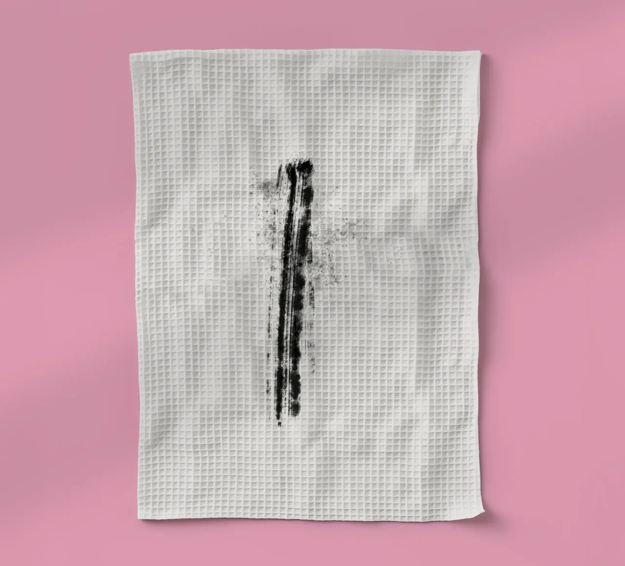 Abstract black line with paint splatters torchon de Imaginative