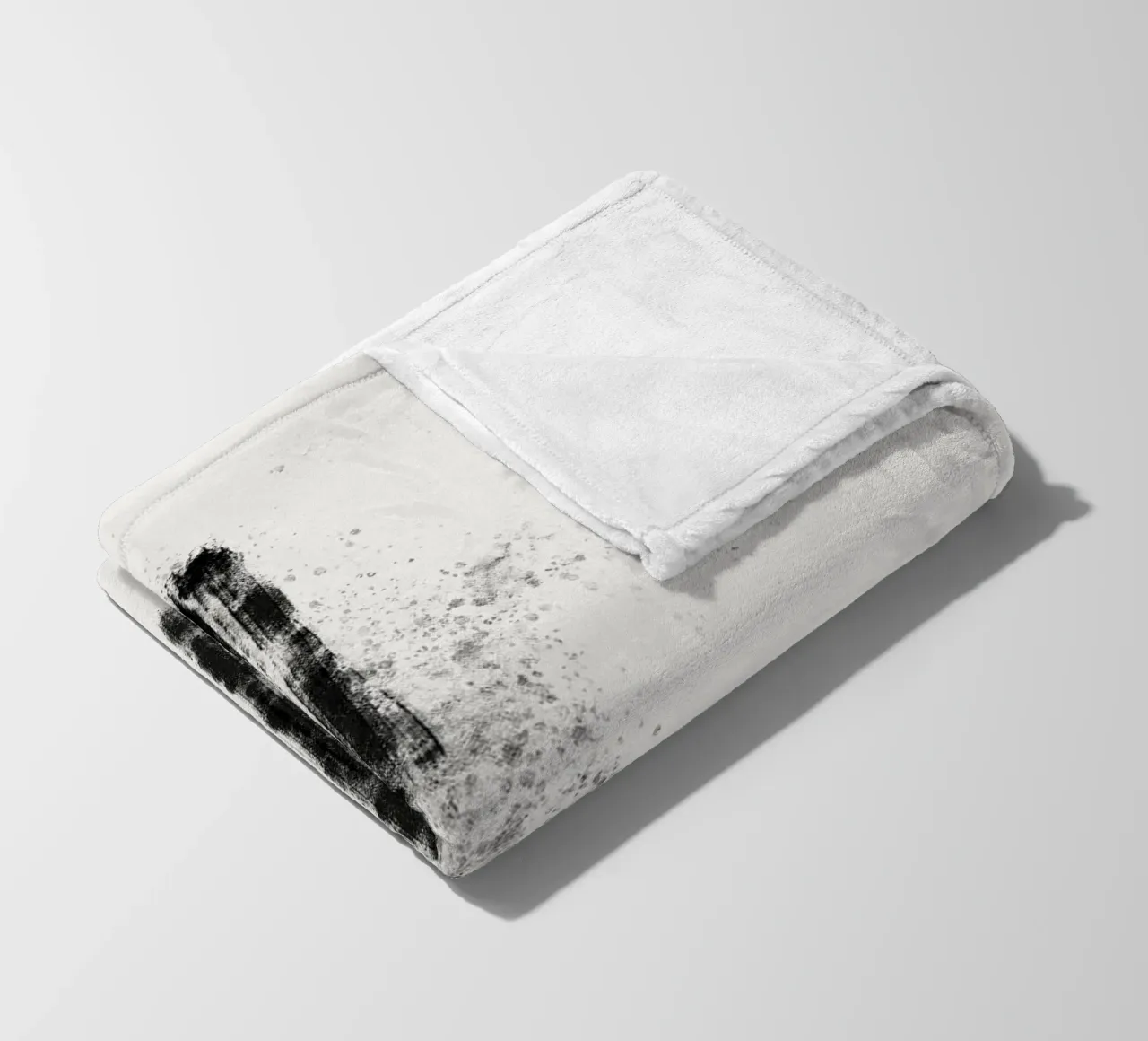 Abstract black line with paint splatters coperta in pile da Imaginative