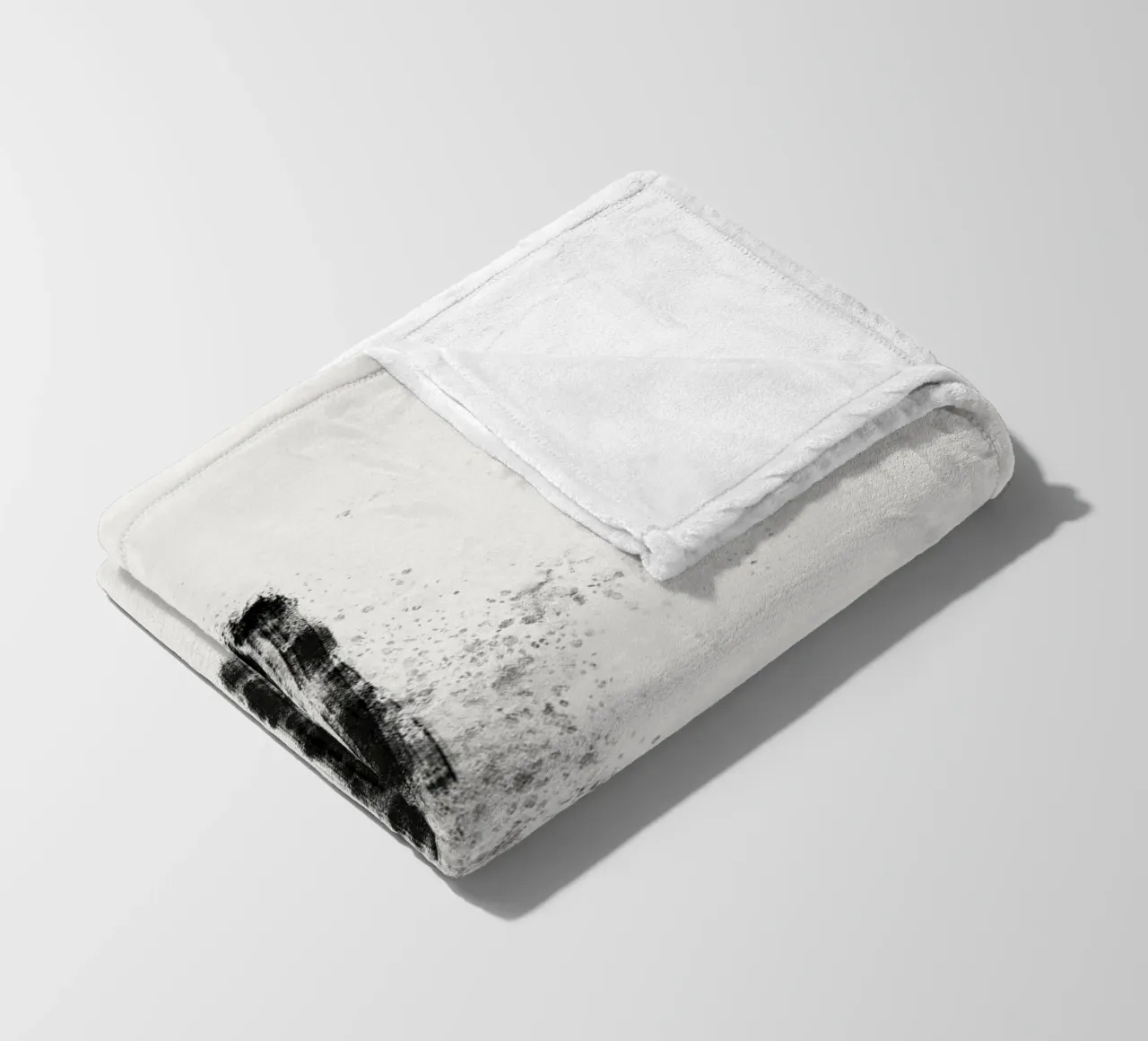 Abstract black line with paint splatters coperta in pile da Imaginative