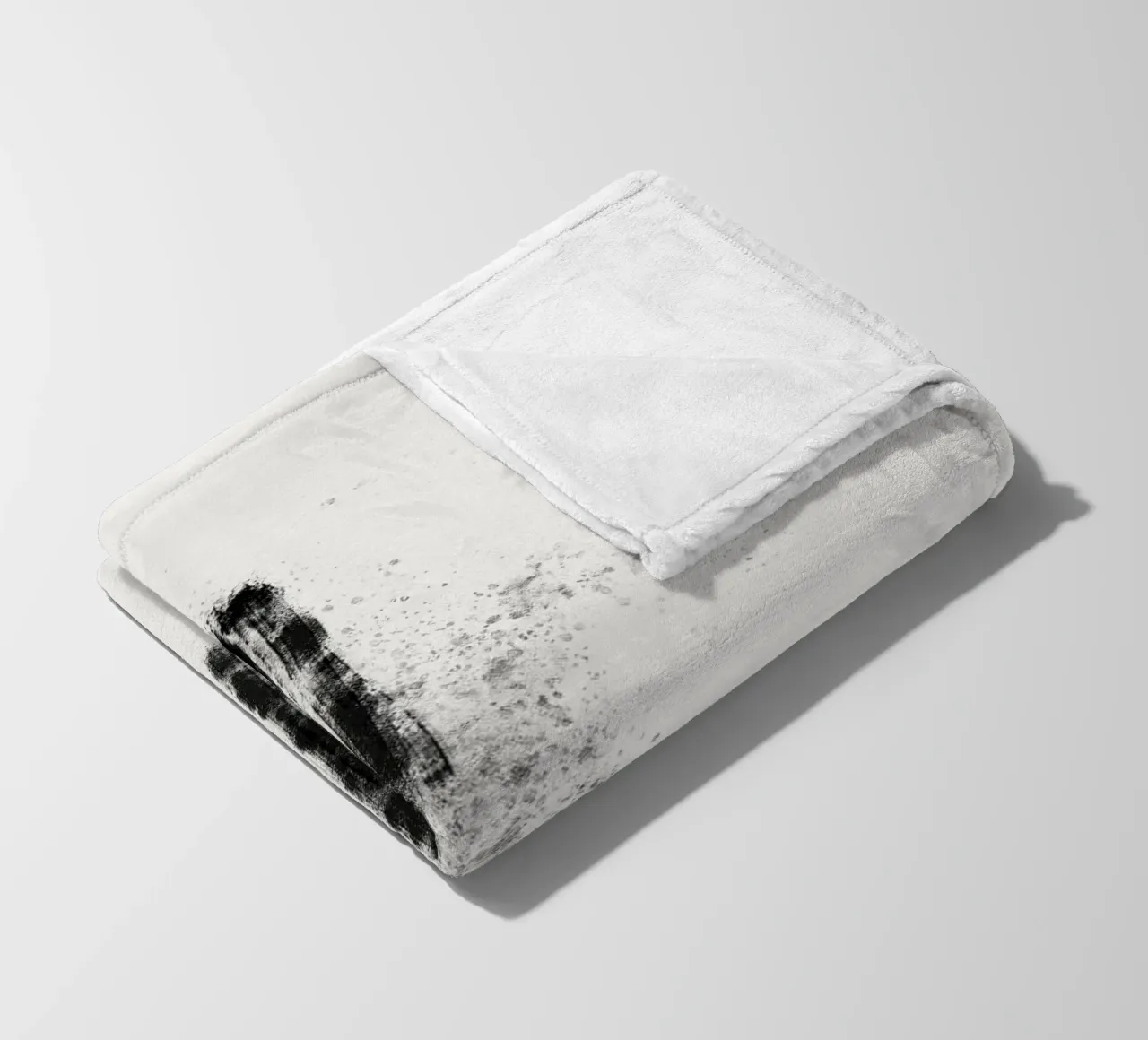 Abstract black line with paint splatters coperta in pile da Imaginative