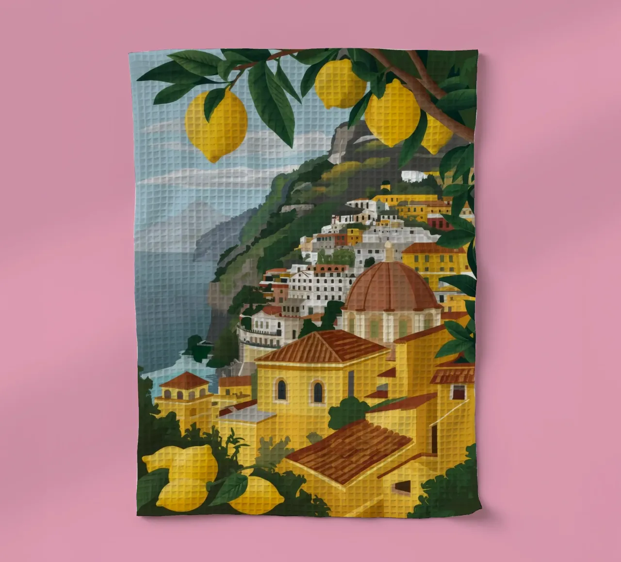 Panorama di Lemon Grove canovaccio da cucina da Chroma Haven
