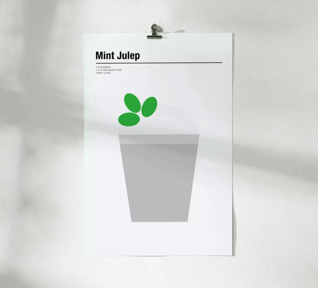 Mint Julep poster con telaio in alluminio da Nick Barclay