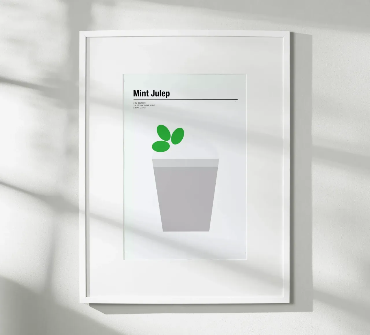 Mint Julep poster con telaio in alluminio da Nick Barclay