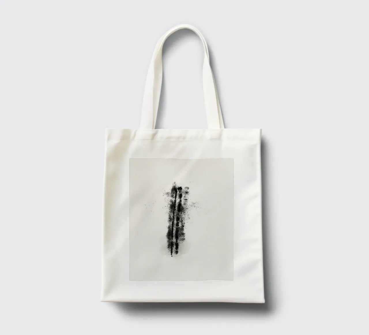 Abstract Black Lines with Paint Splatters borsa in juta da Imaginative