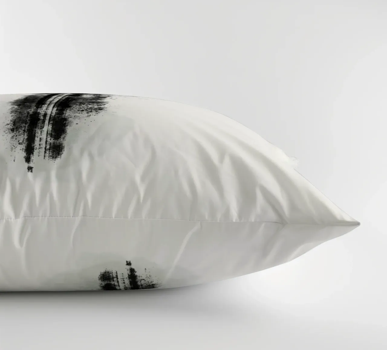 Abstract Black Lines with Paint Splatters cuscino da Imaginative