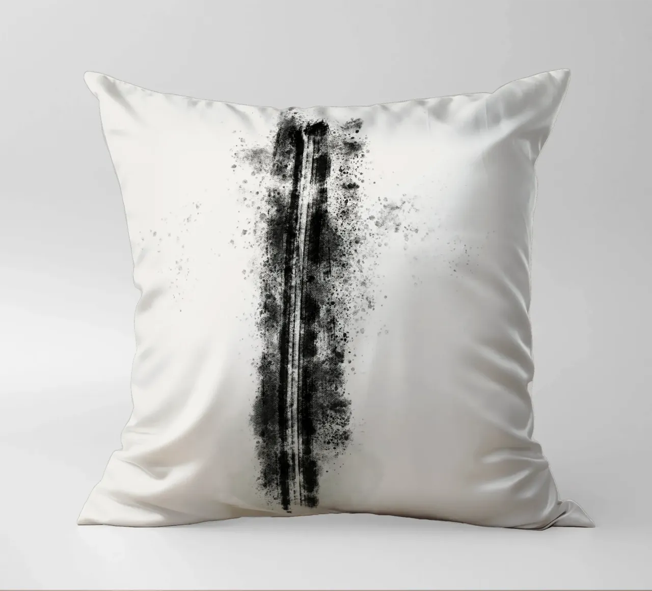 Abstract Black Lines with Paint Splatters cuscino da Imaginative