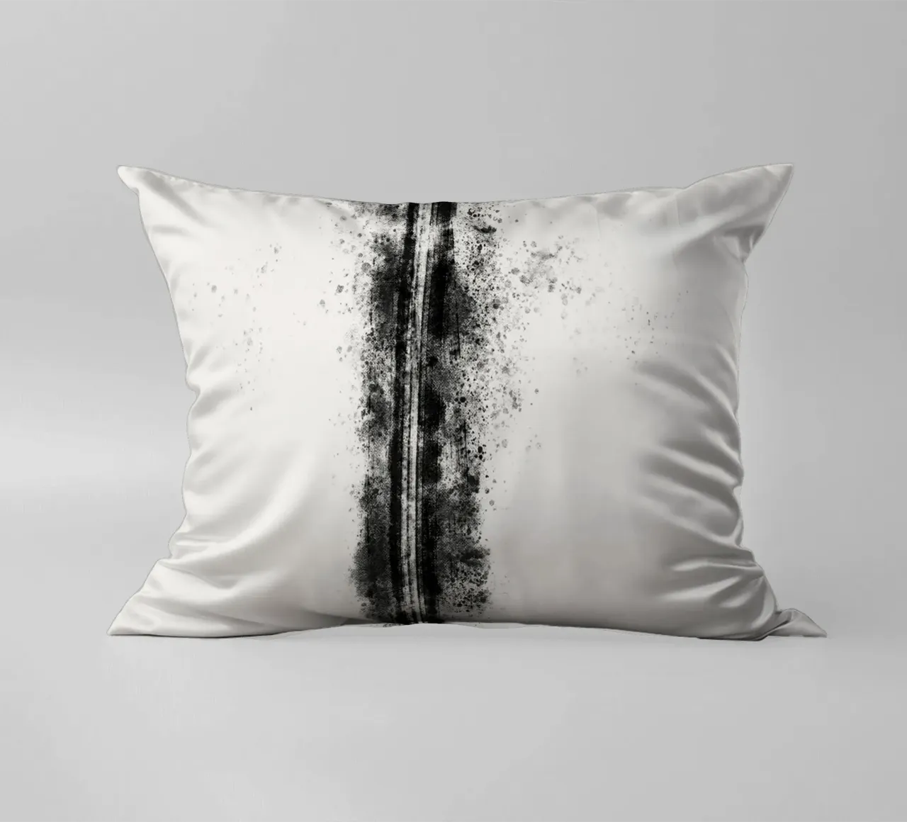 Abstract Black Lines with Paint Splatters cuscino da Imaginative