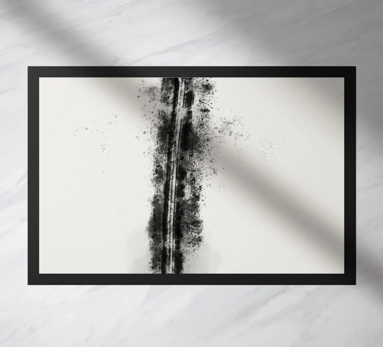 Abstract Black Lines with Paint Splatters zerbino da Imaginative