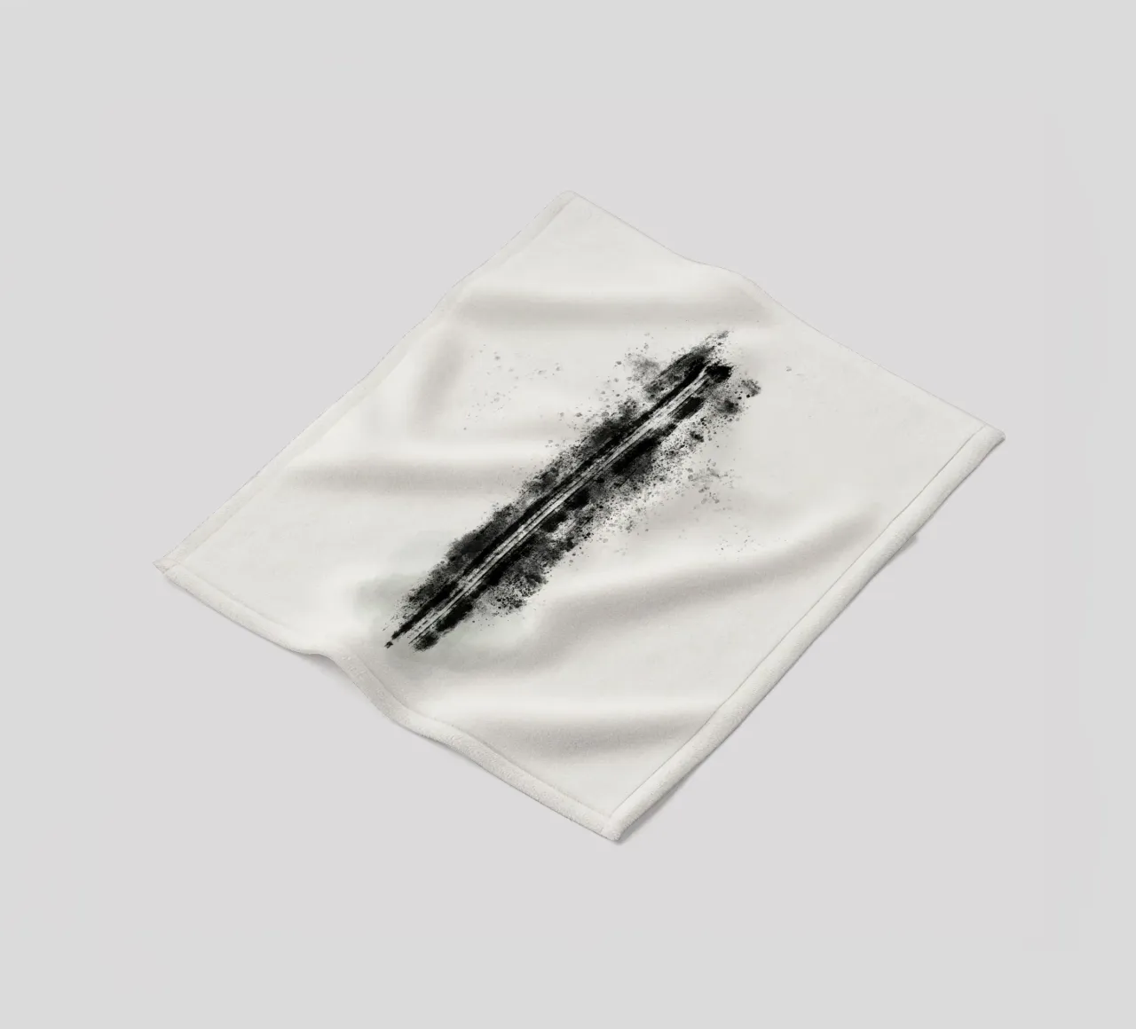 Abstract Black Lines with Paint Splatters coperta in pile da Imaginative