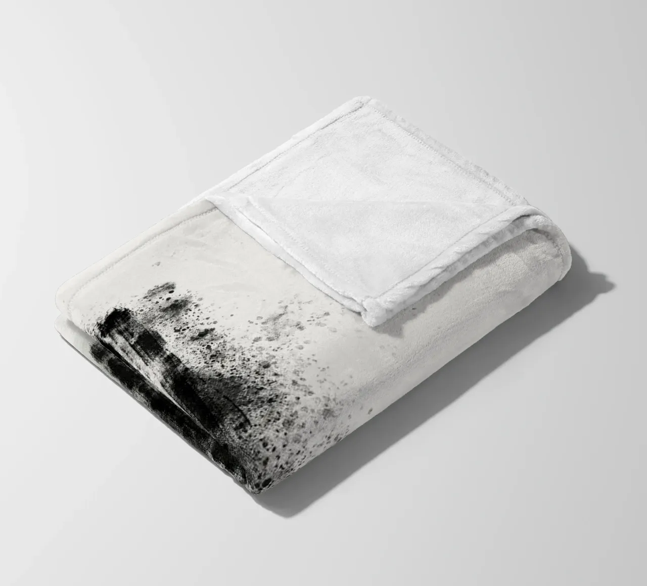 Abstract Black Lines with Paint Splatters coperta in pile da Imaginative