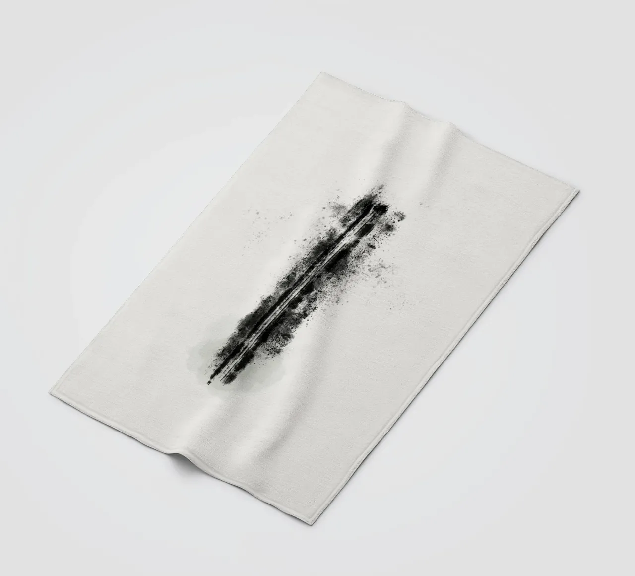 Abstract Black Lines with Paint Splatters coperta in pile da Imaginative