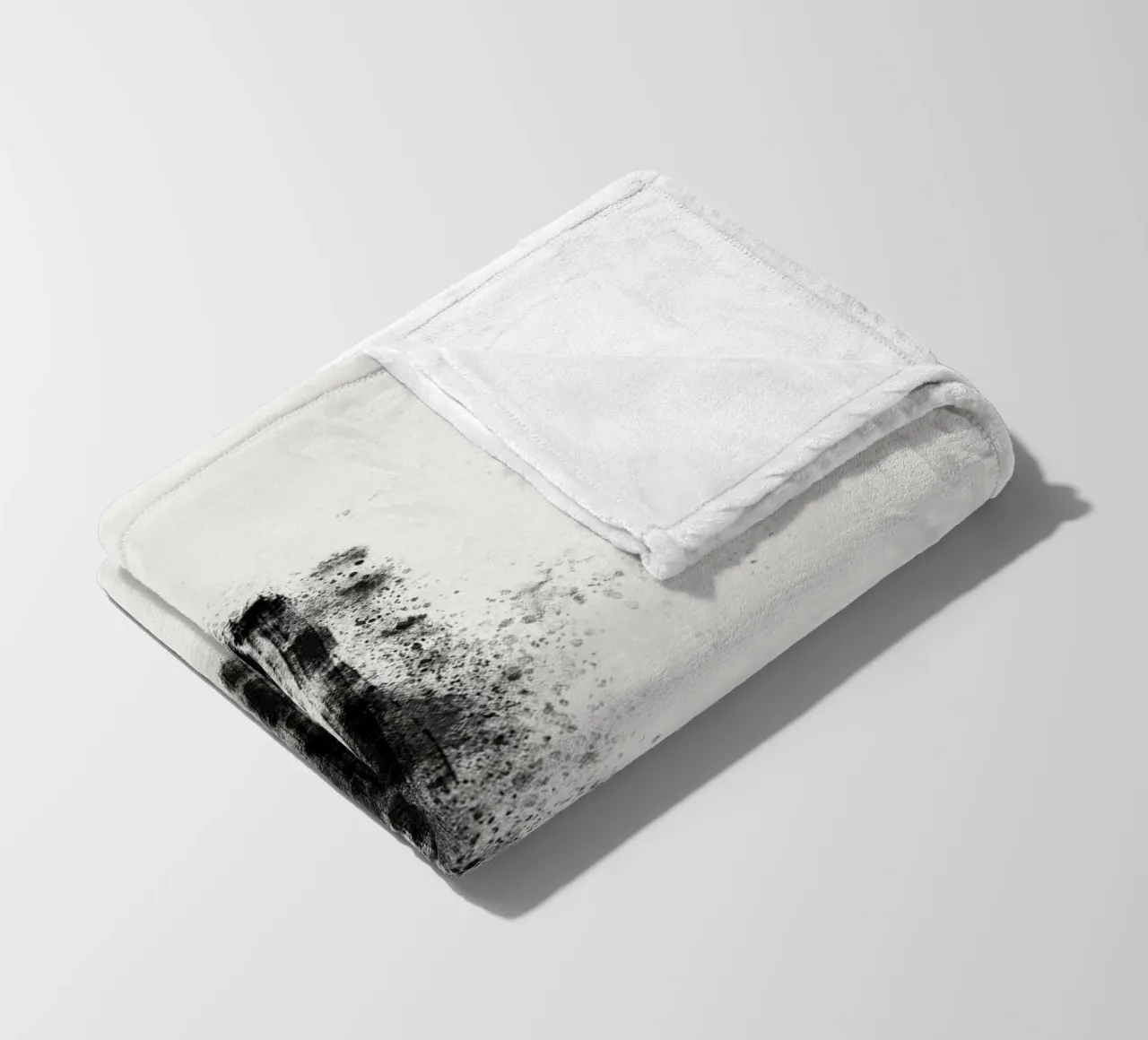 Abstract Black Lines with Paint Splatters coperta in pile da Imaginative