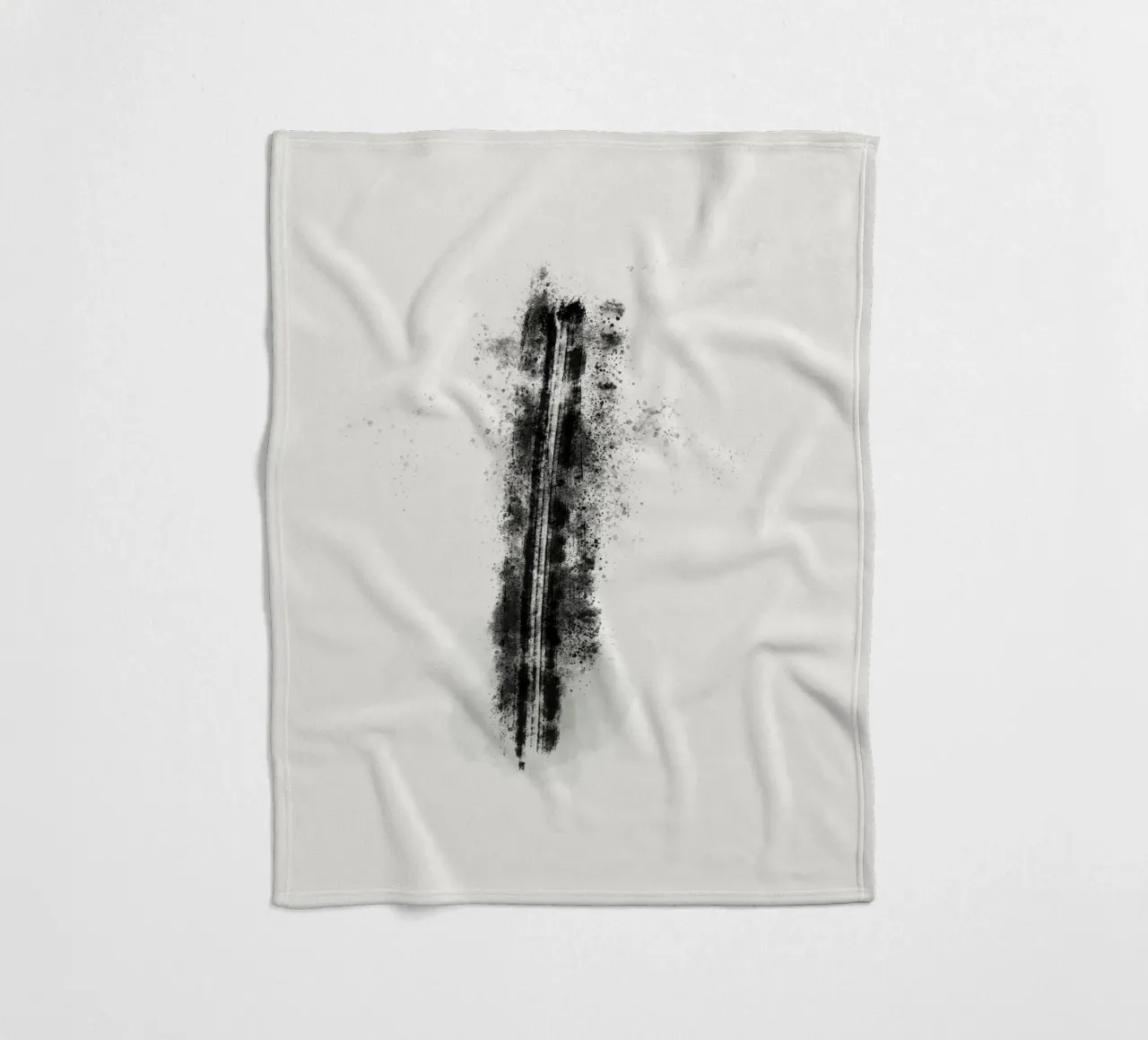Abstract Black Lines with Paint Splatters coperta in pile da Imaginative