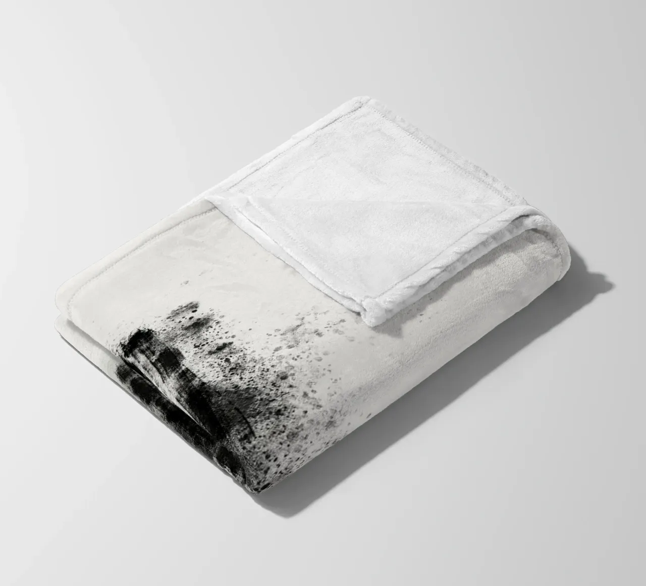 Abstract Black Lines with Paint Splatters coperta in pile da Imaginative