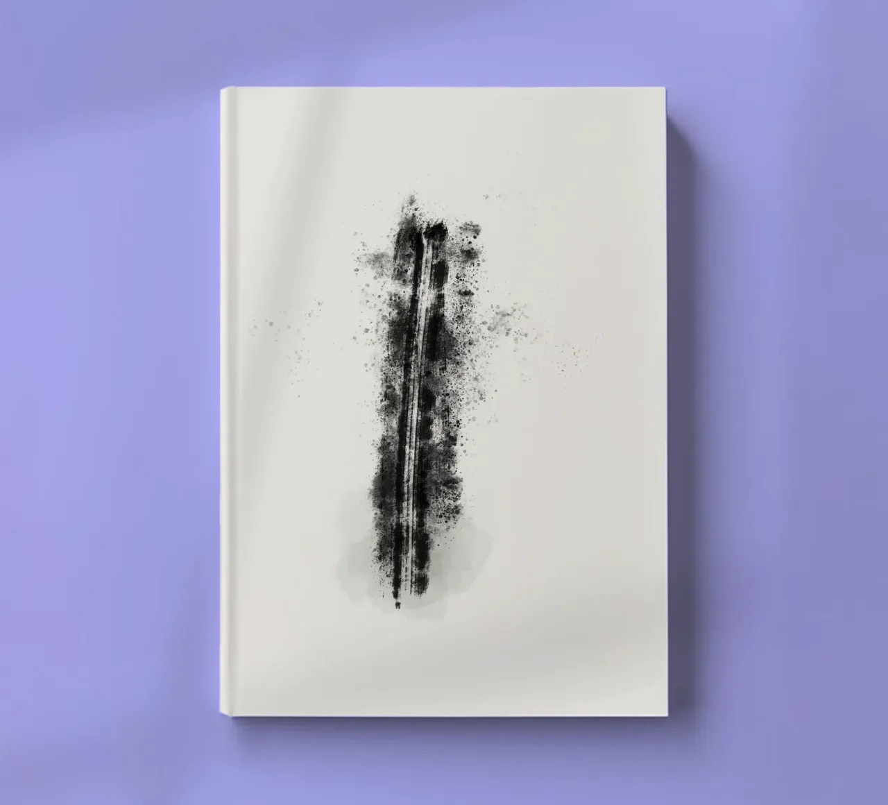 Abstract Black Lines with Paint Splatters diario da Imaginative