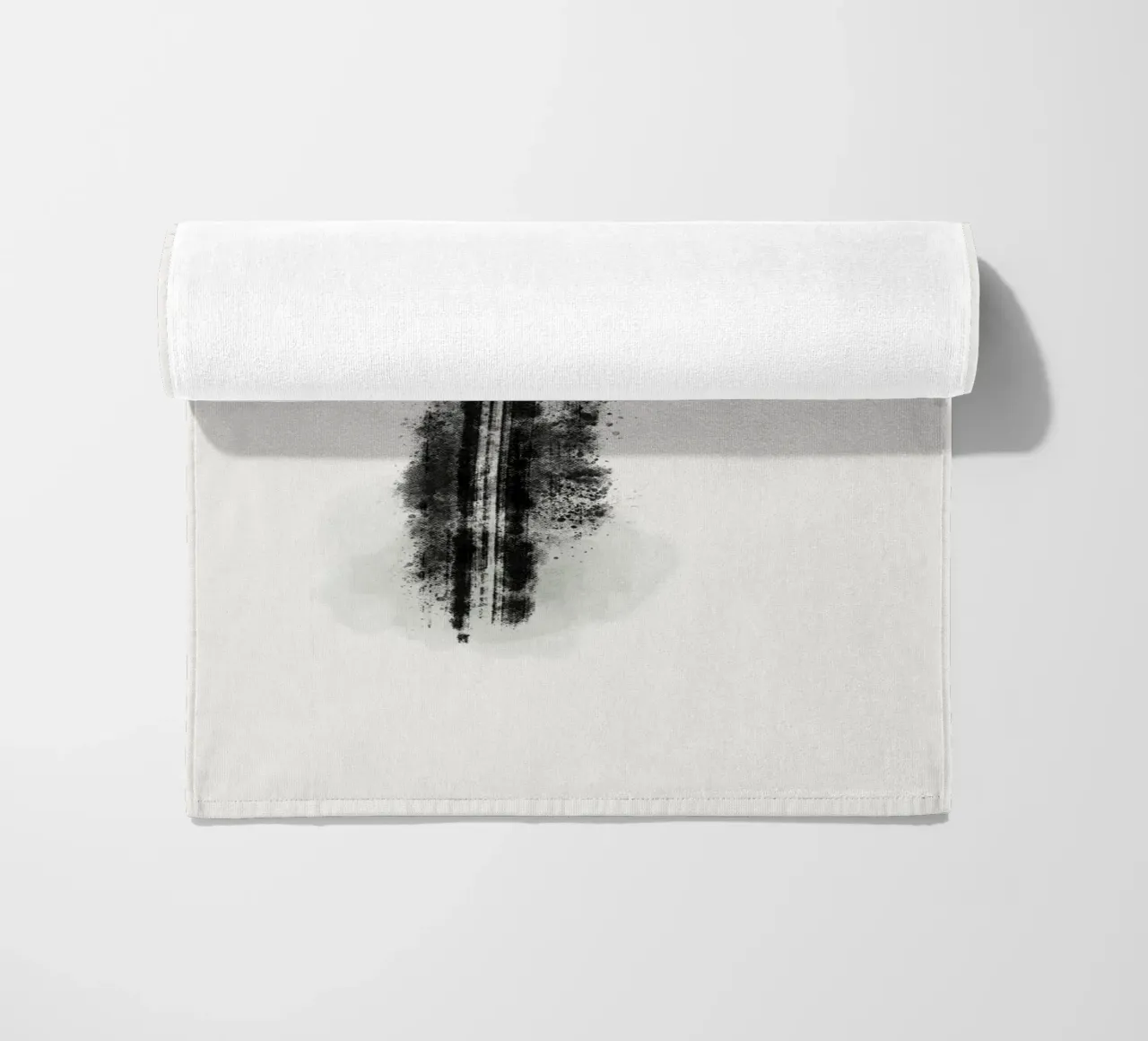 Abstract Black Lines with Paint Splatters telo mare da Imaginative