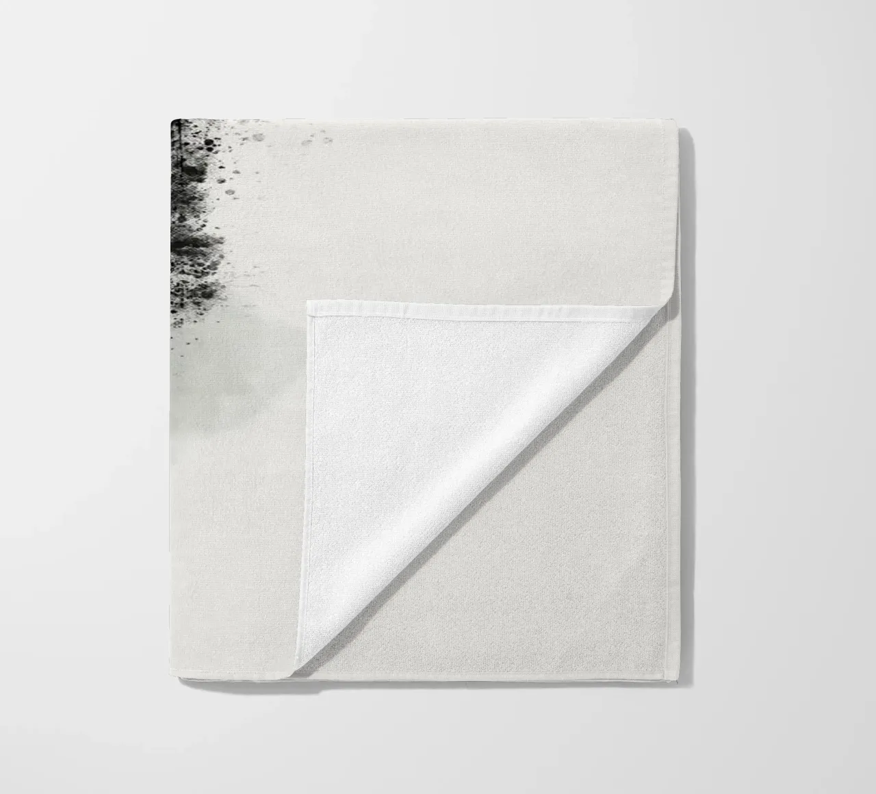 Abstract Black Lines with Paint Splatters telo mare da Imaginative