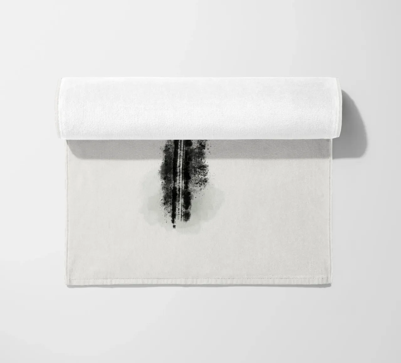 Abstract Black Lines with Paint Splatters telo mare da Imaginative