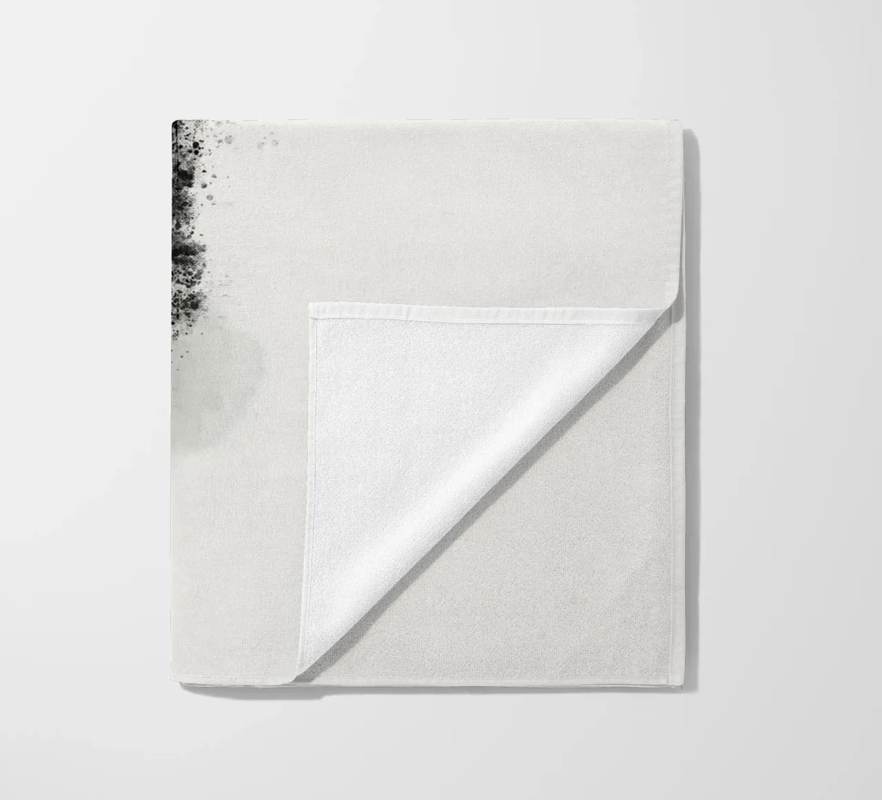 Abstract Black Lines with Paint Splatters telo mare da Imaginative