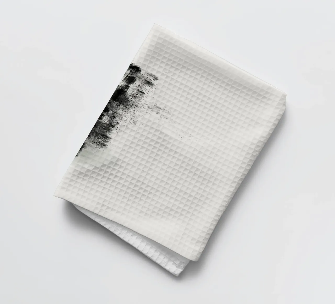 Abstract Black Lines with Paint Splatters Geschirrtuch von Imaginative