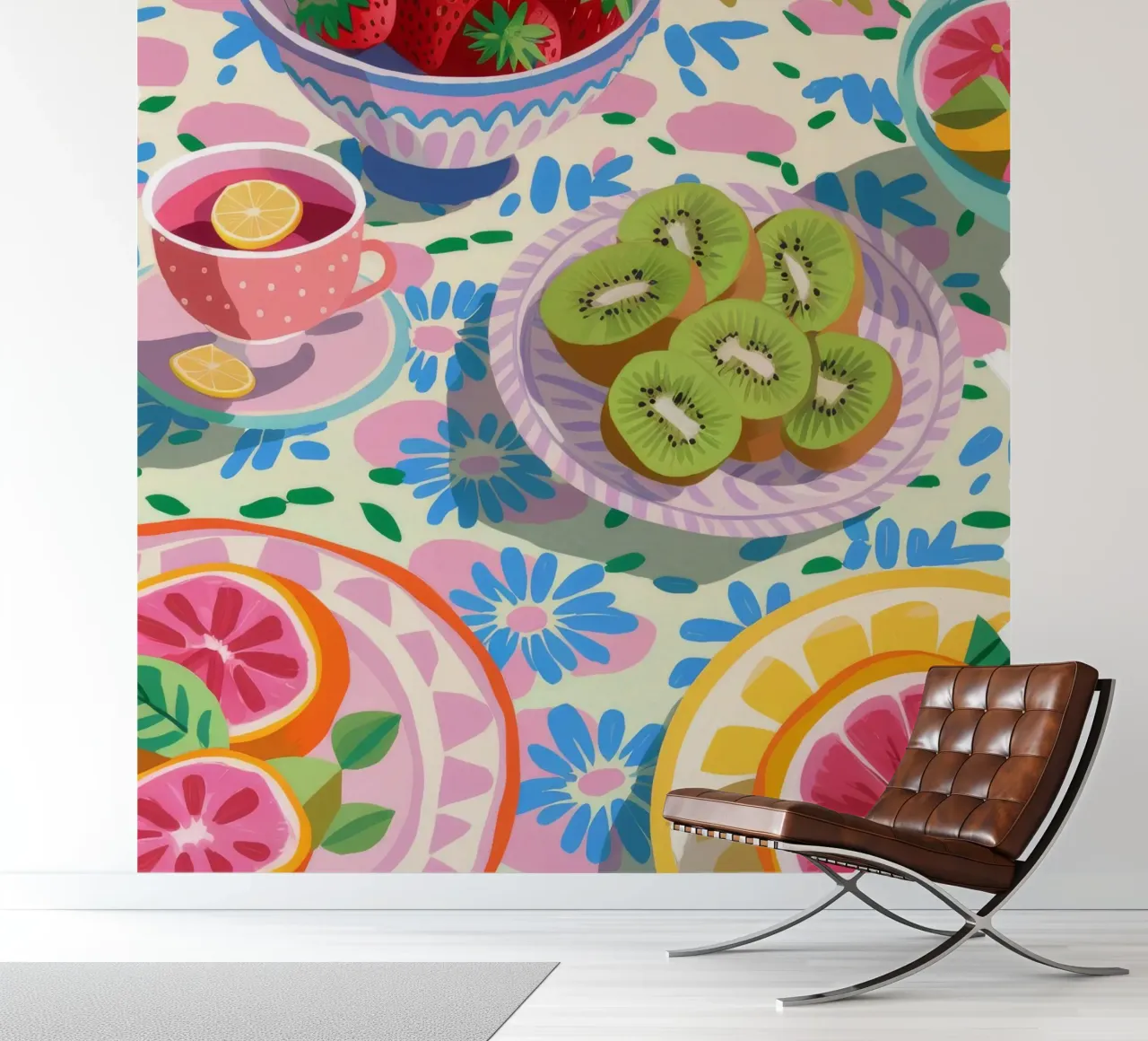 Citrus Kiwi Delight photo wallpaper by Chroma Haven