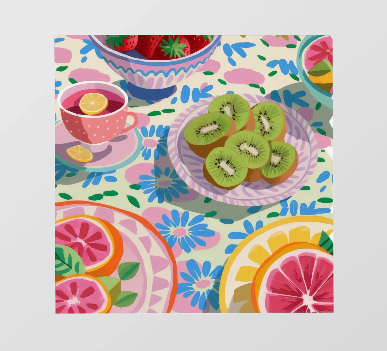 Citrus Kiwi Delight photo wallpaper by Chroma Haven