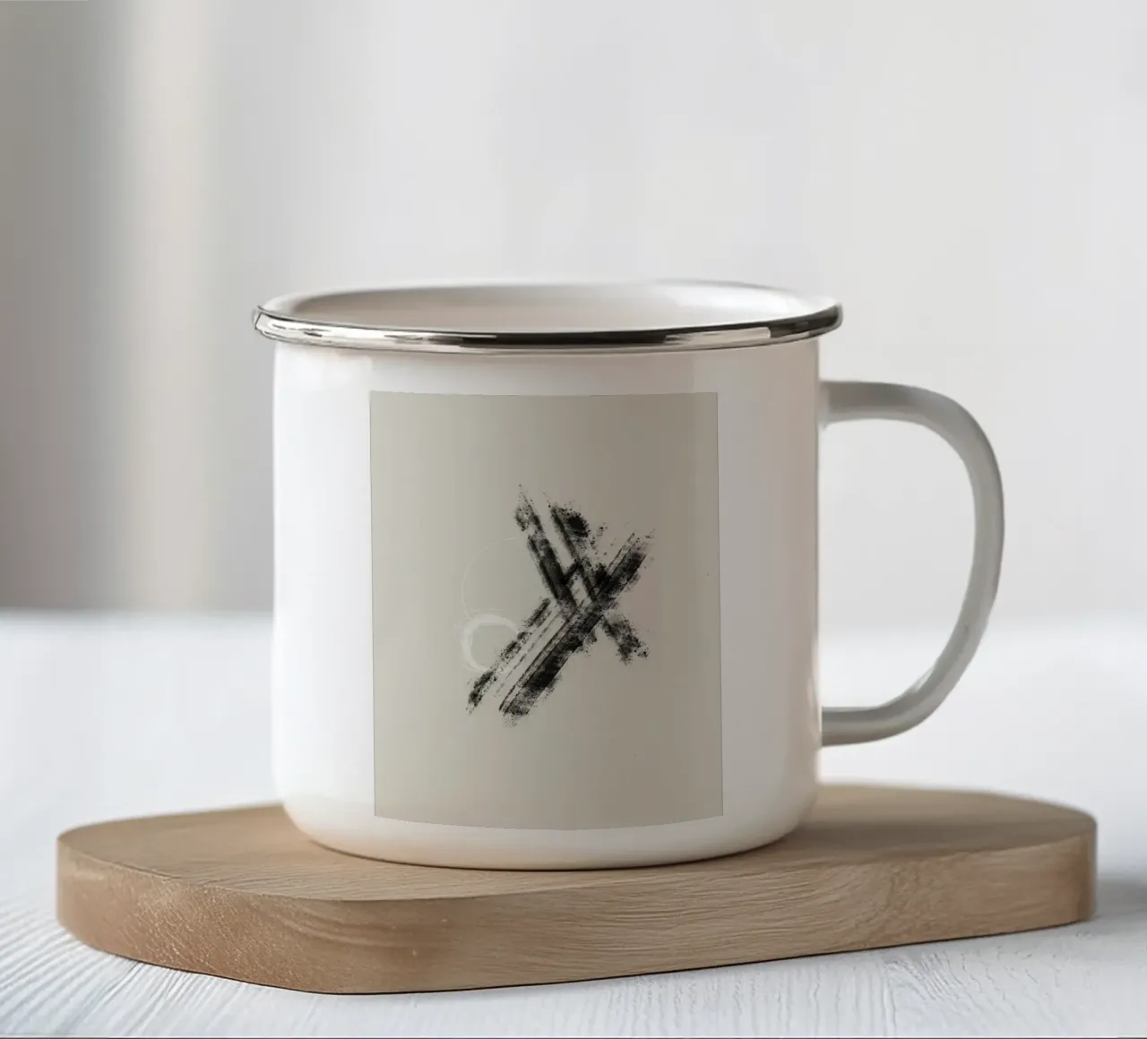 Pennellate astratte moderne Boho tazza in smalto da Imaginative