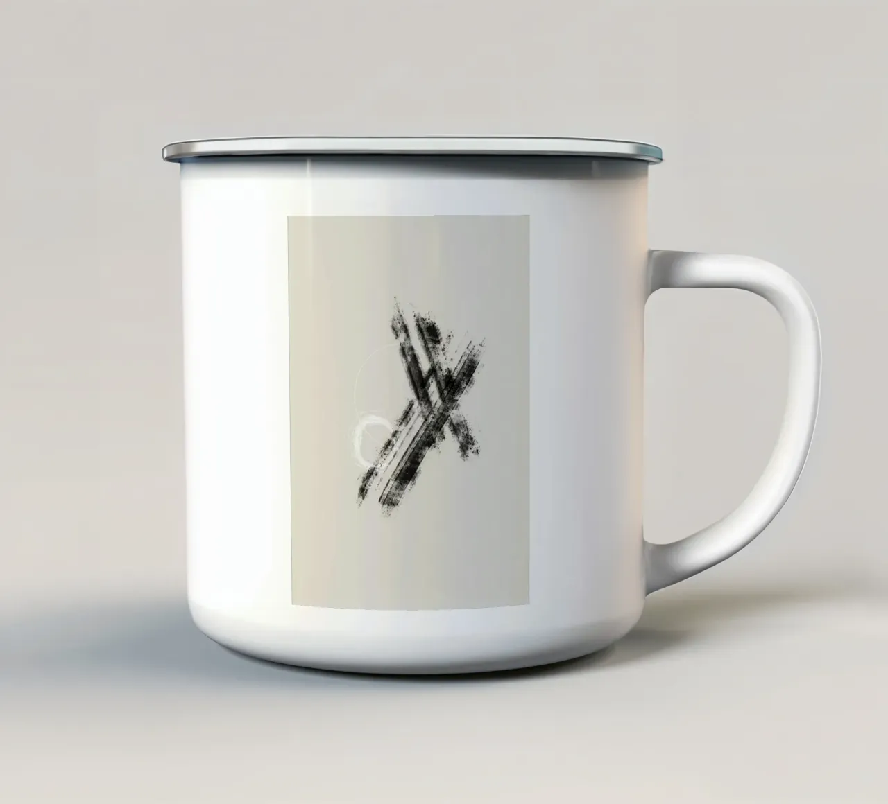 Pennellate astratte moderne Boho tazza in smalto da Imaginative