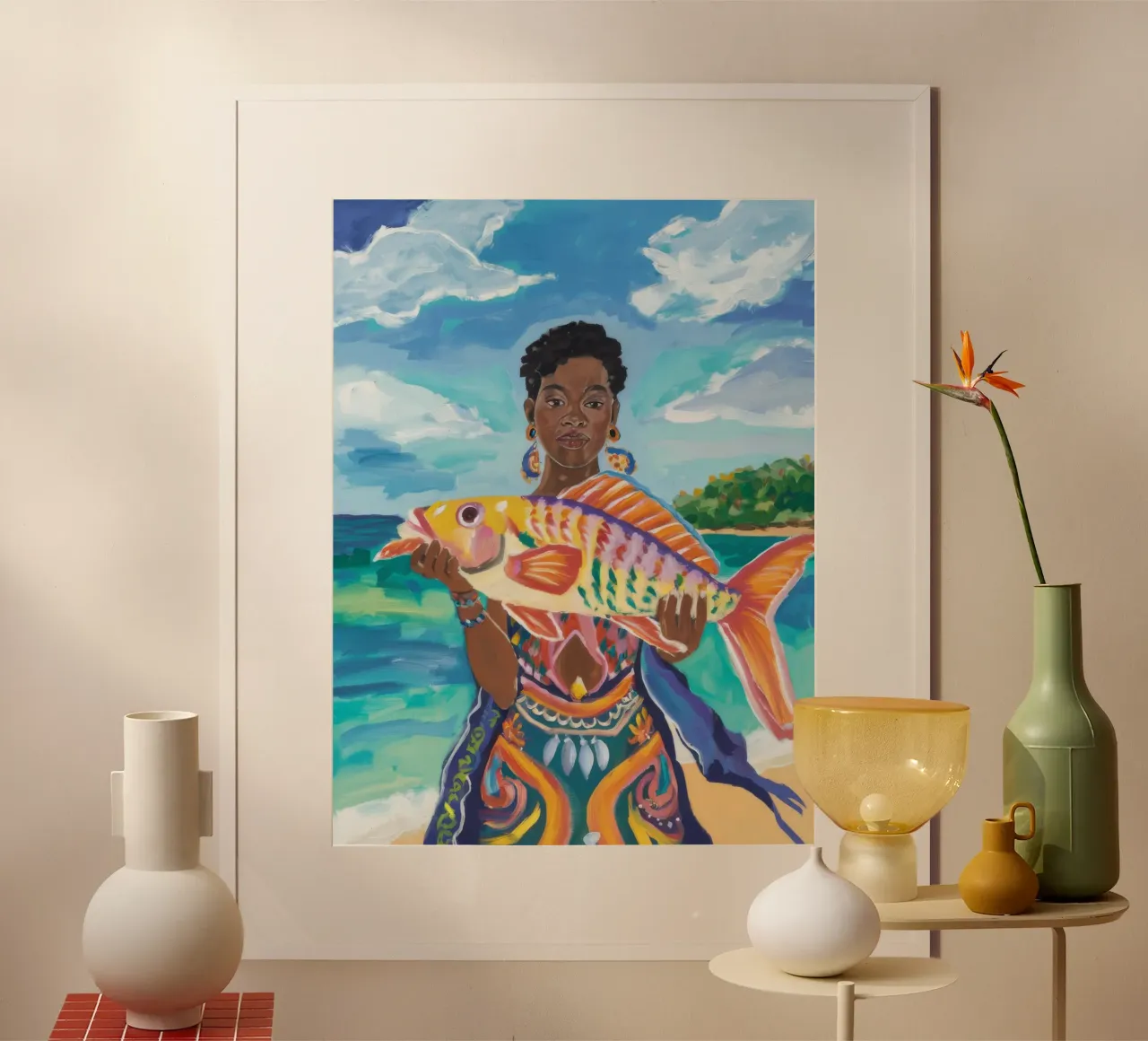 Il pescato d'oro del pescatore poster da Chroma Haven