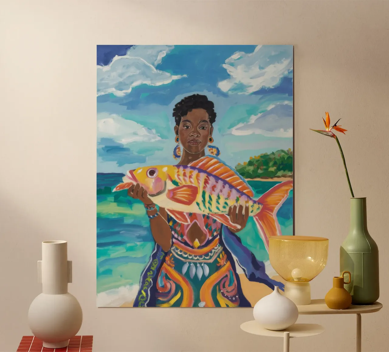 Il pescato d'oro del pescatore poster da Chroma Haven