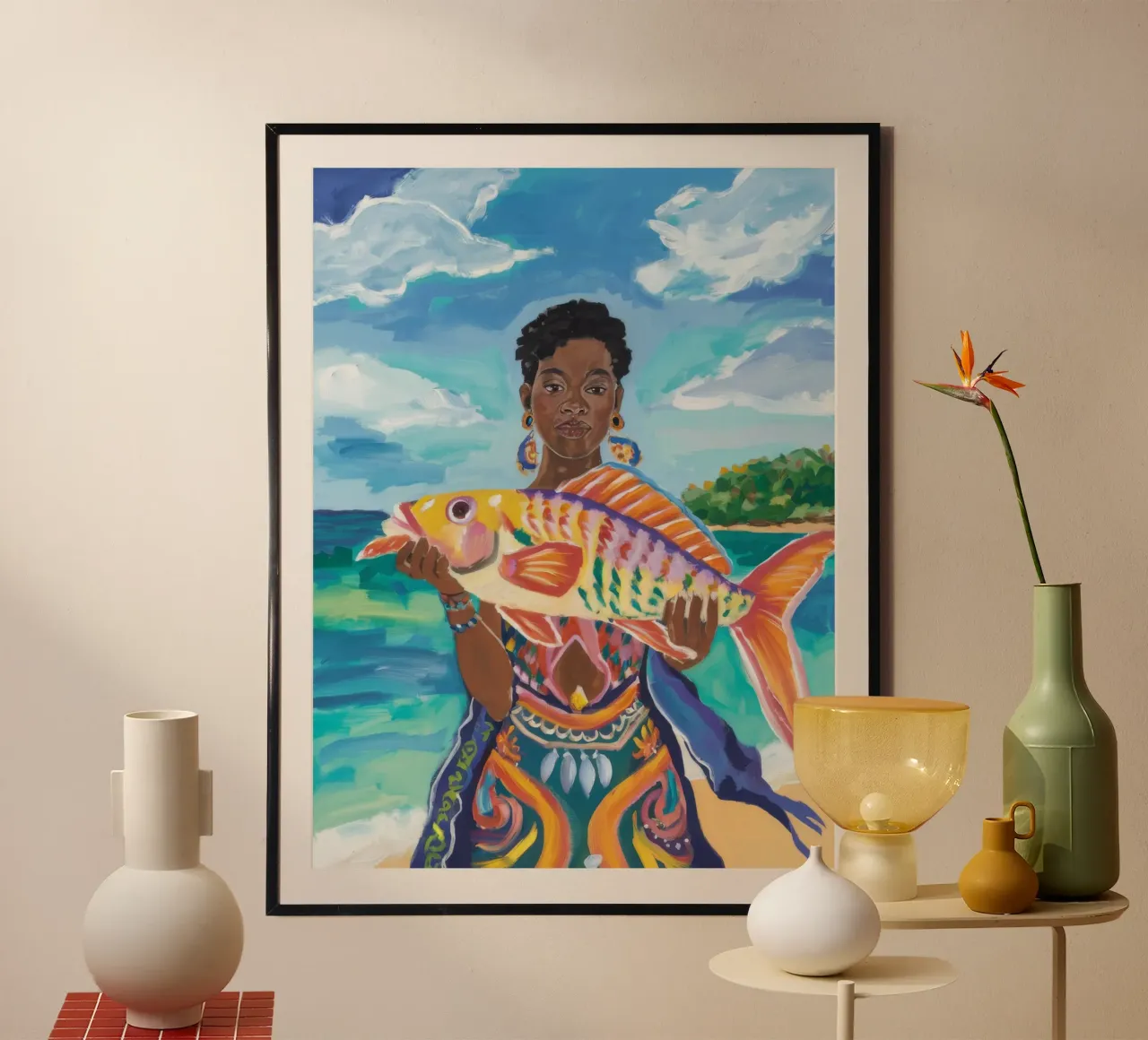 Il pescato d'oro del pescatore poster da Chroma Haven