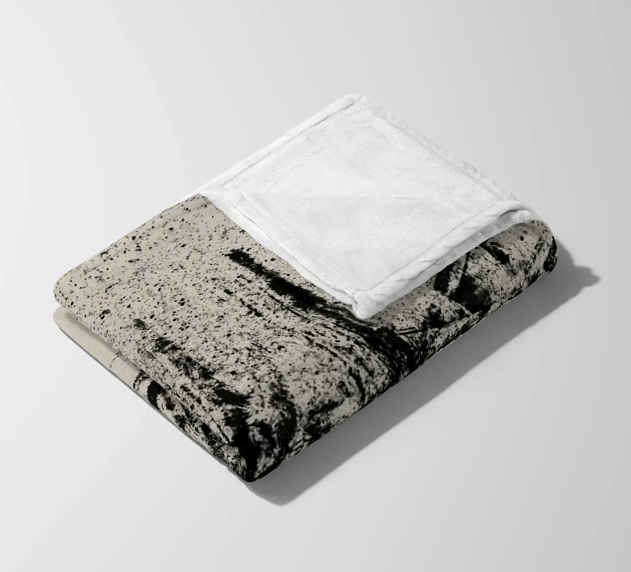 Pittura astratta con pennellate e texture nere coperta in pile da Imaginative