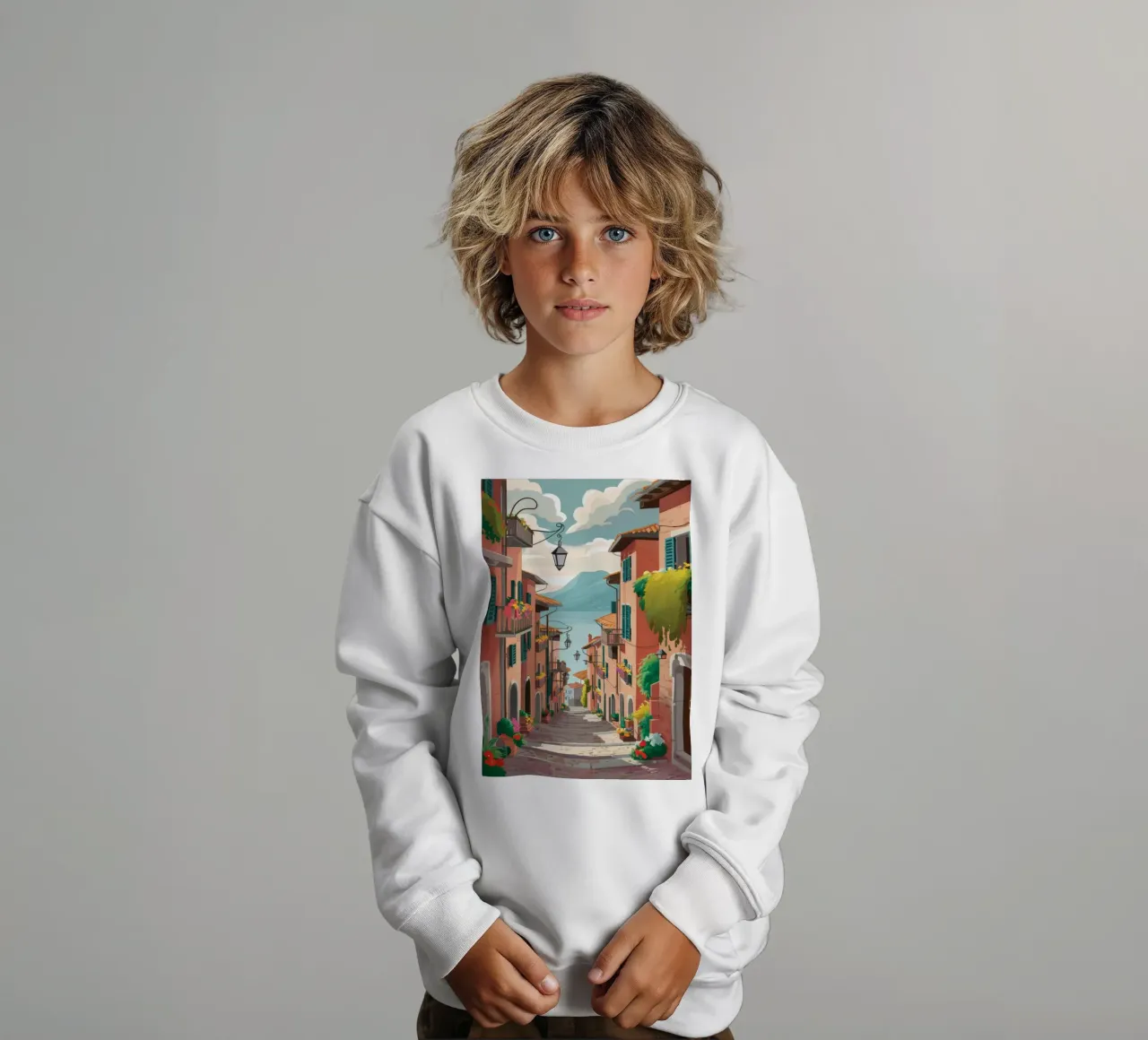 Viaje por calles estrechas sudadera para niño de Haven Mirage