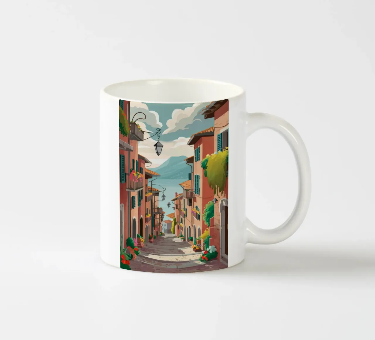 Enge Straße Reise Keramik Tasse von Haven Mirage