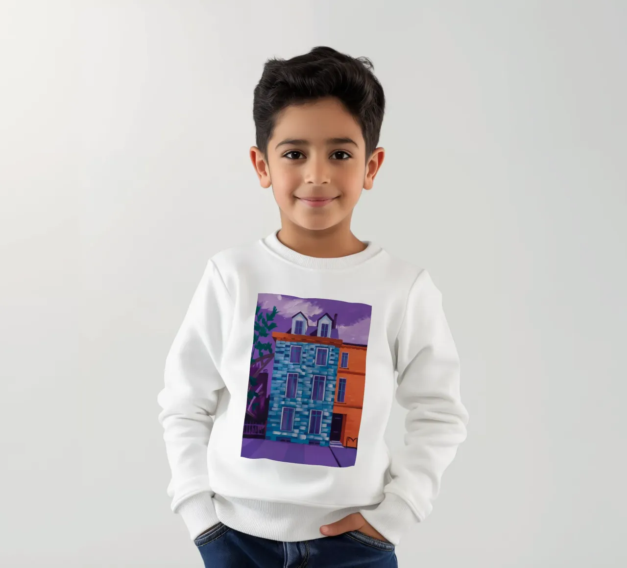 Geheimnis der Dämmerungsfassade Kinder Sweatshirt von Haven Mirage