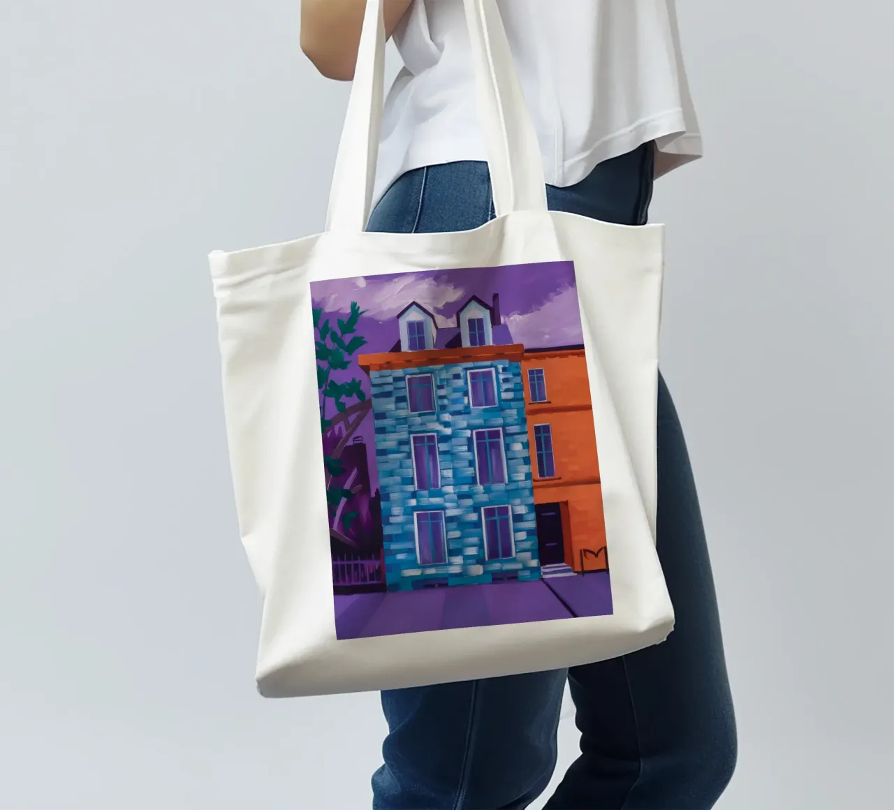 Twilight Facade Mystery tote bag by Haven Mirage
