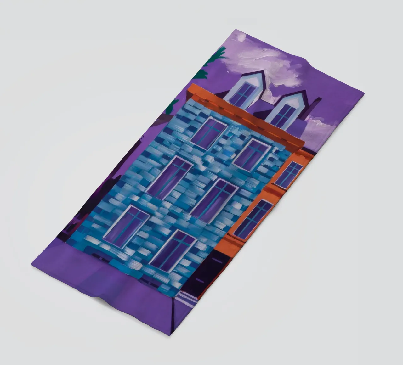 Twilight Facade Mystery beach towel by Haven Mirage