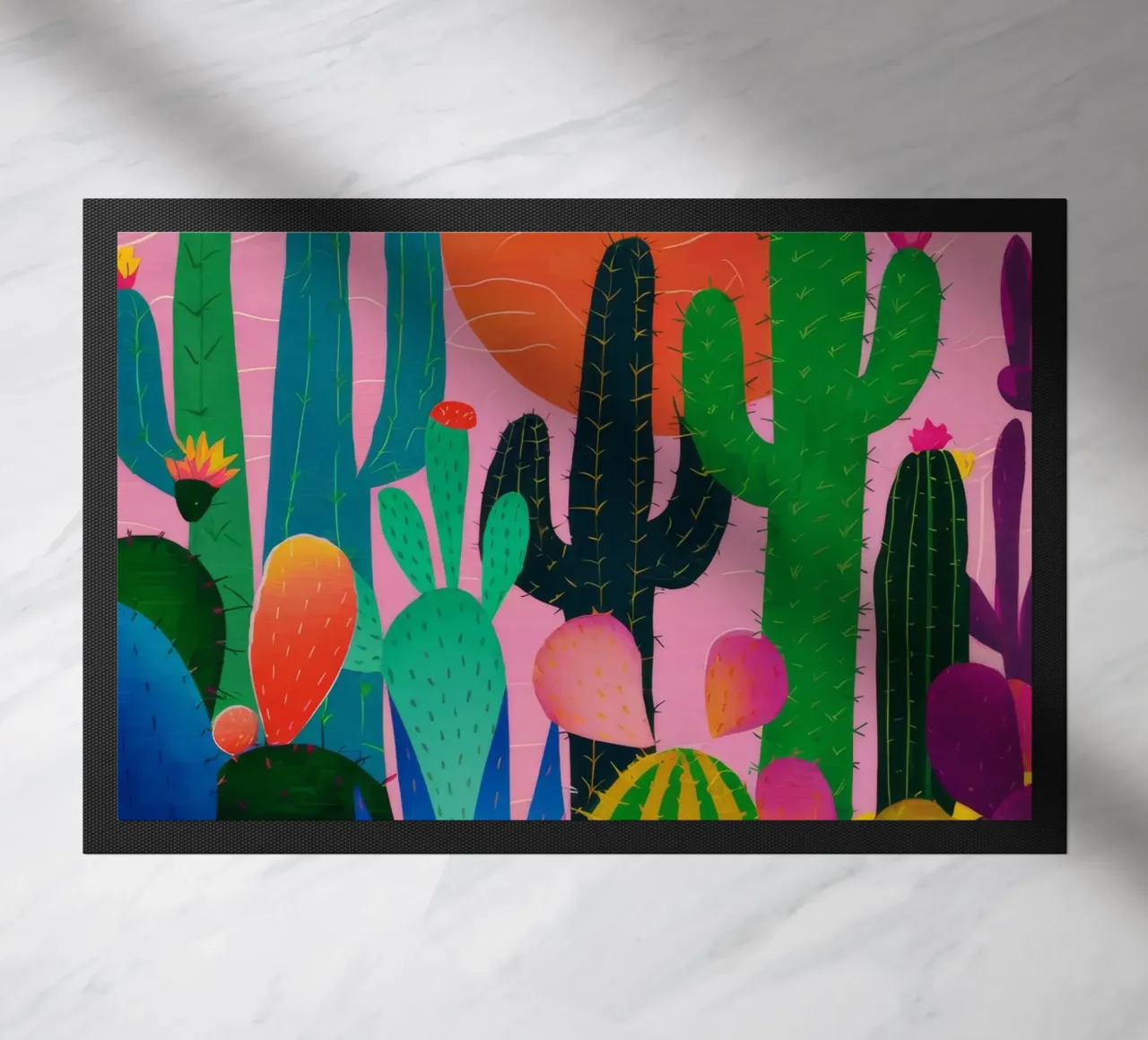 Desert Bloom Sunset doormat by Haven Mirage