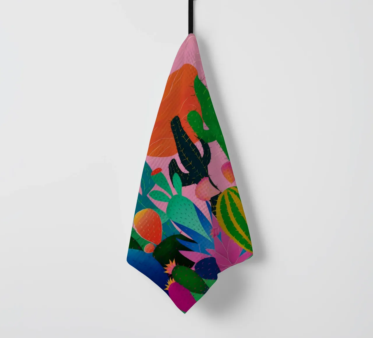 Desert Bloom Sunset tea towel by Haven Mirage