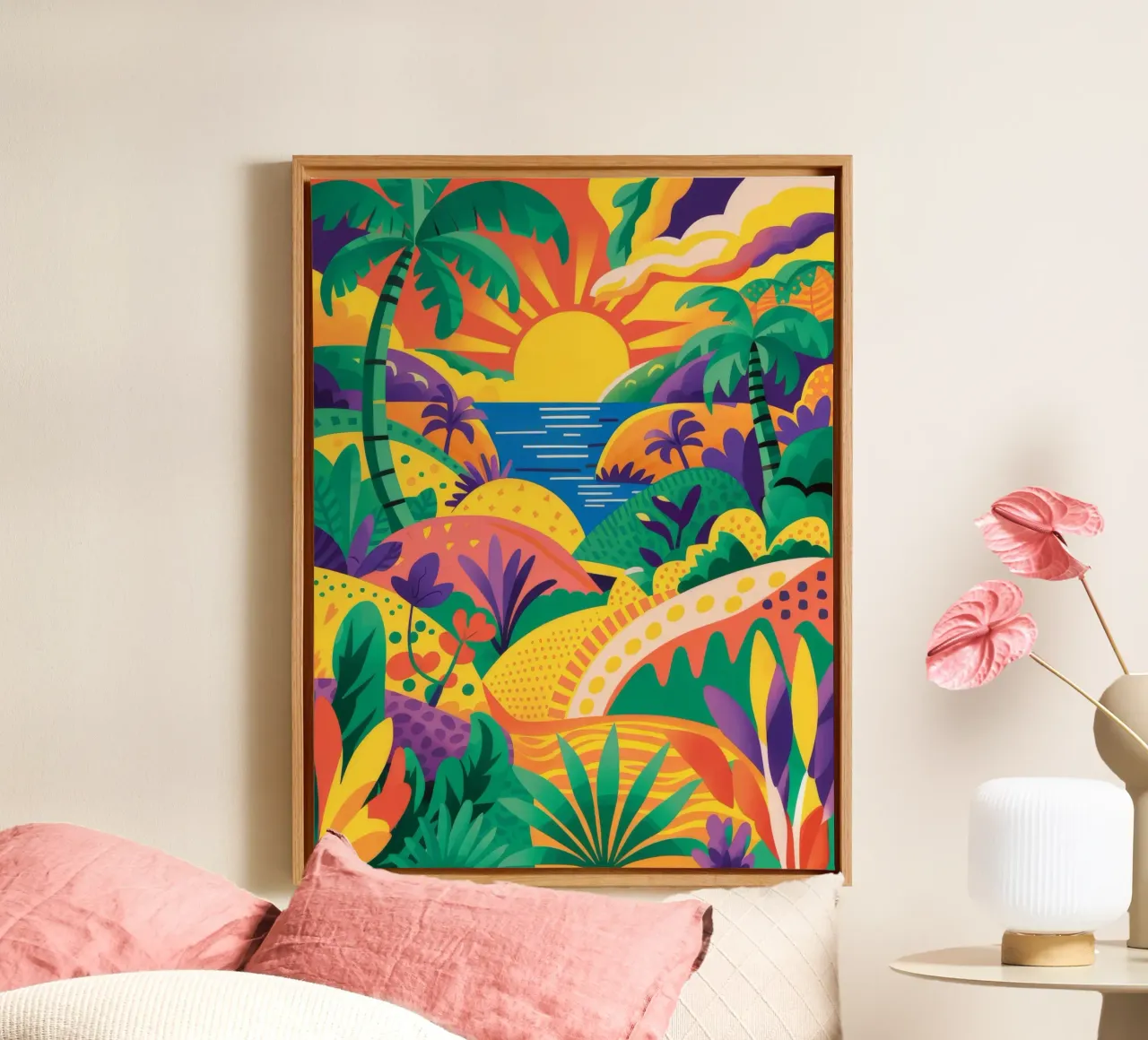 Aube de la jungle verdoyante toile de Paez Harmony