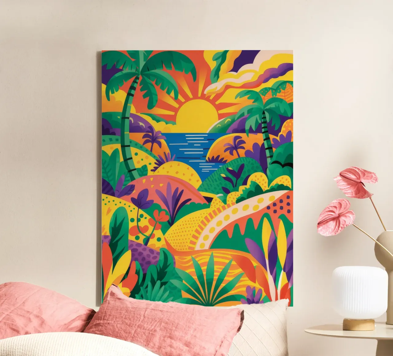 Aube de la jungle verdoyante toile de Paez Harmony